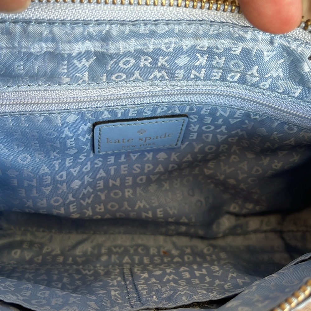 Pre-owned Kate Spade Light Blue Leather Crossbody Bag with Bow - Picture 4 of 10